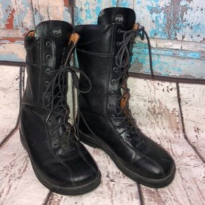 Birkenstock Footprint Leather Combat Boots Laces